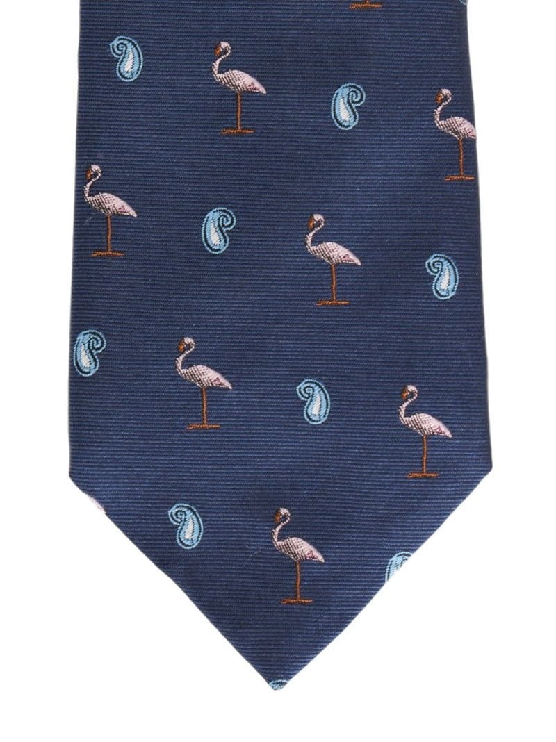 patterned-jacquard tie - 2