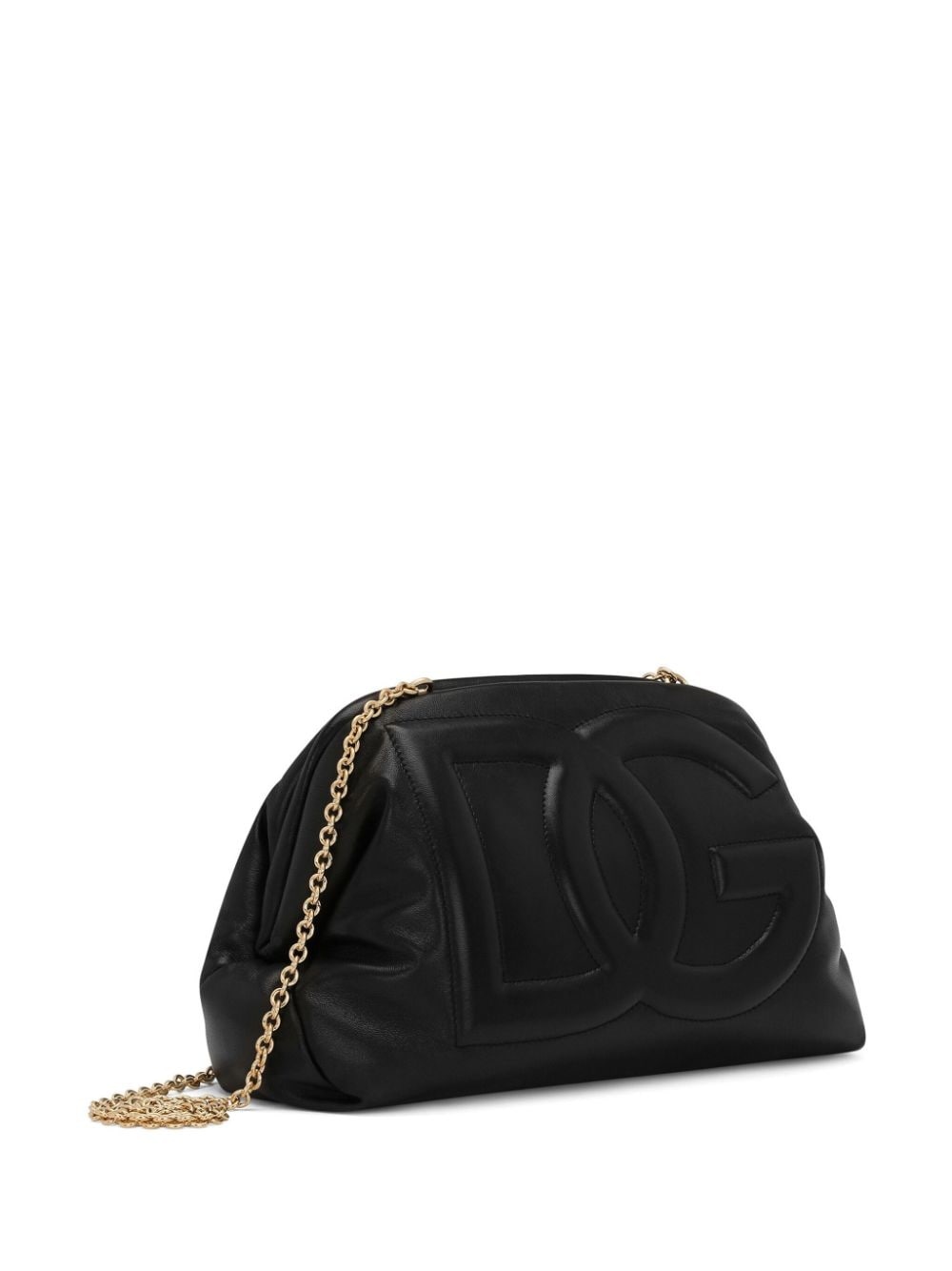 logo-embossed leather clutch - 4
