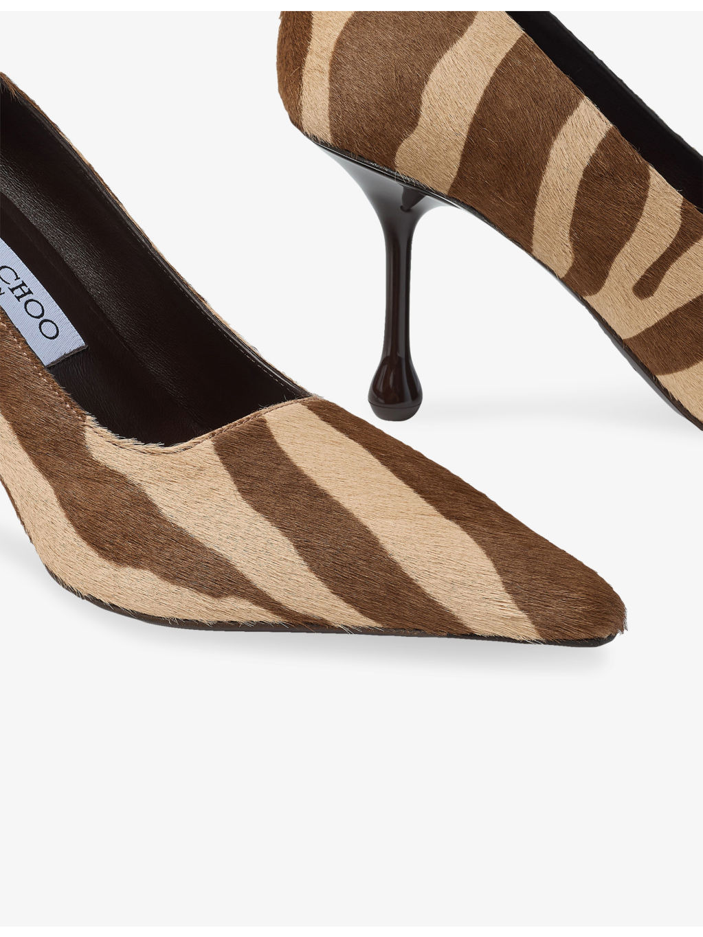 Ixia 80 Zebra-Print Leather Pumps - 5
