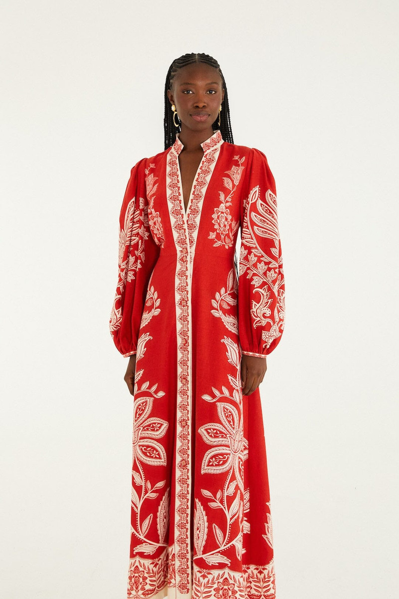 Red Miranda Lenzing Ecovero Euroflax Maxi Dress 4