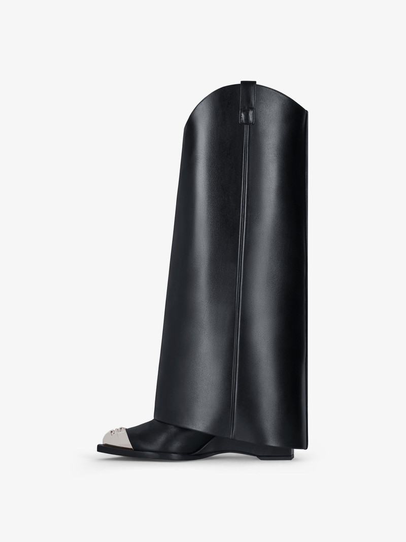 Givenchy SHARK LOCK COWBOY BOOTS IN CORSET STYLE LEATHER outlook