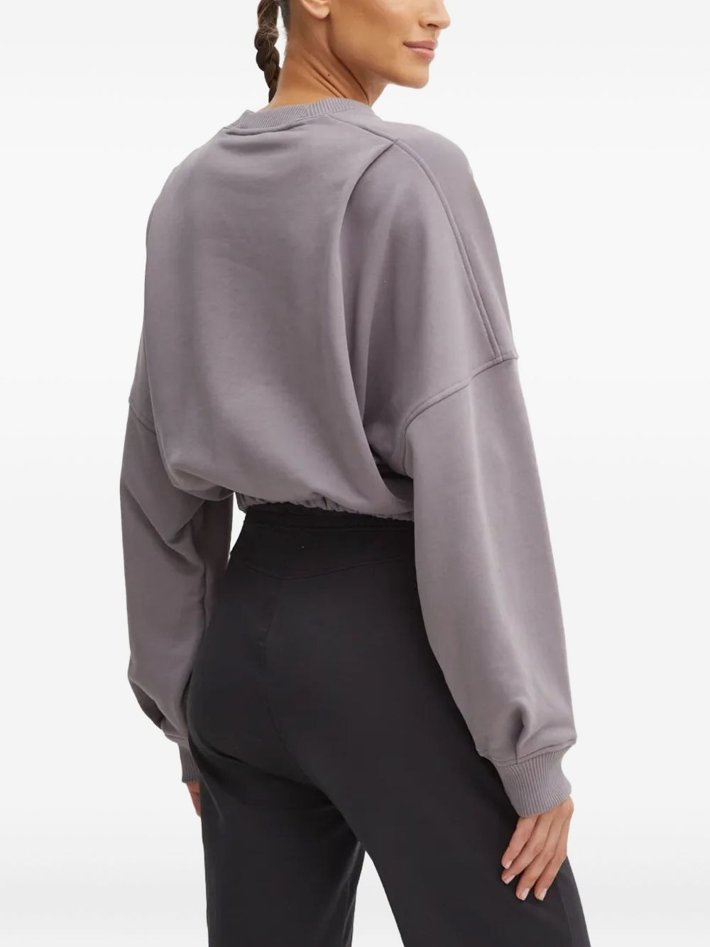 cinched-waist sweatshirt - 4