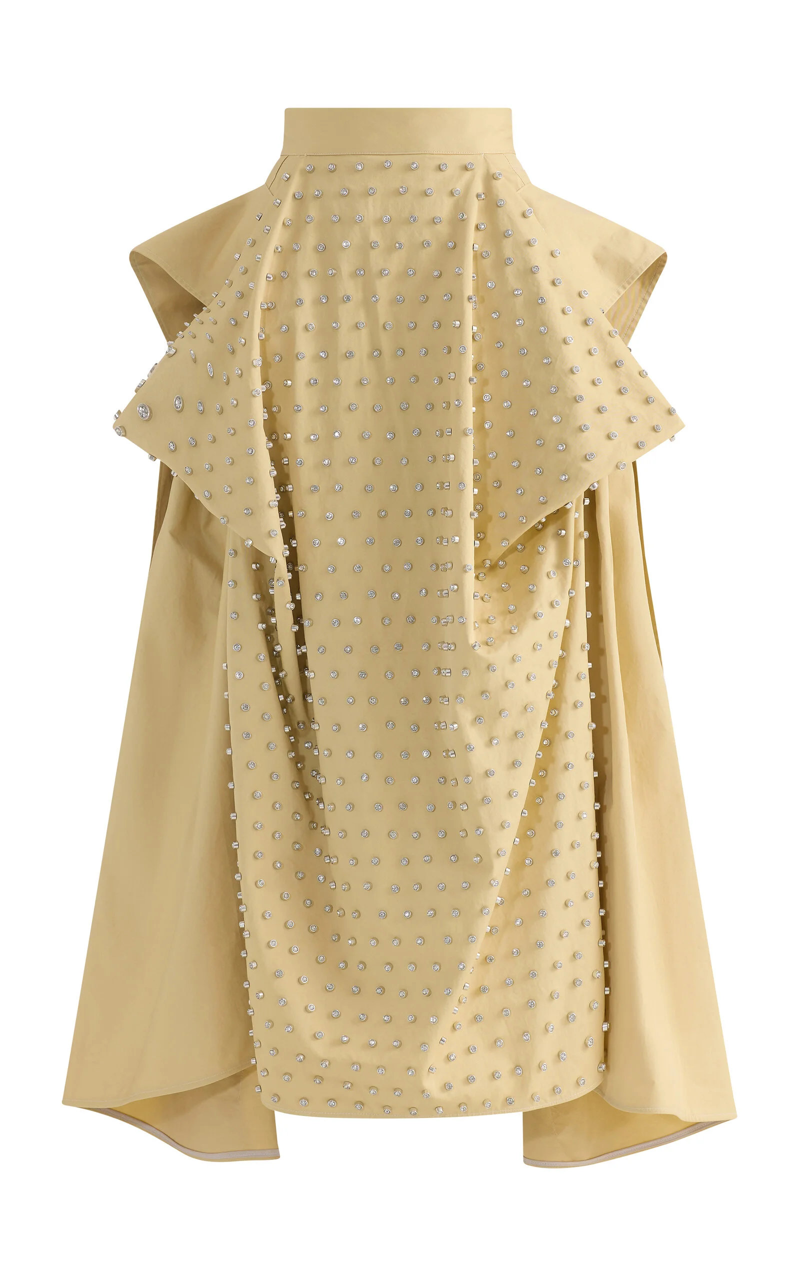 Fleur Studded Cotton Skirt yellow - 1