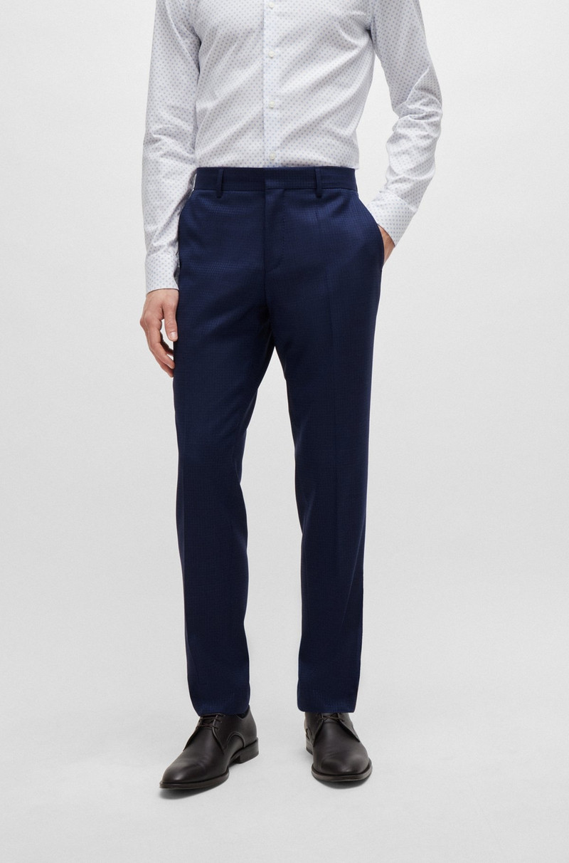 SLIM-FIT SUIT IN PATTERNED STRETCH WOOL 7