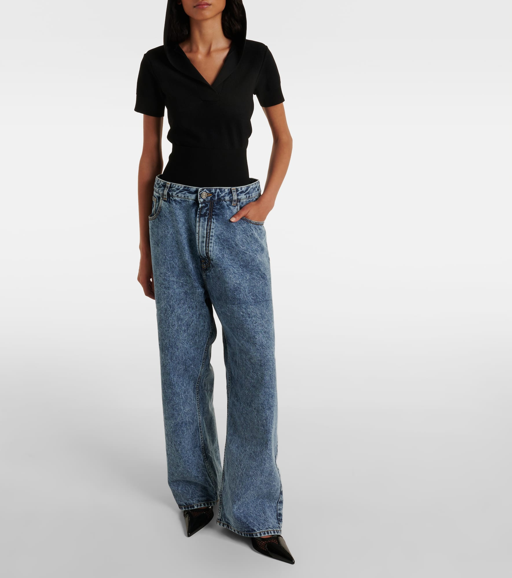 Cropped knit top - 2
