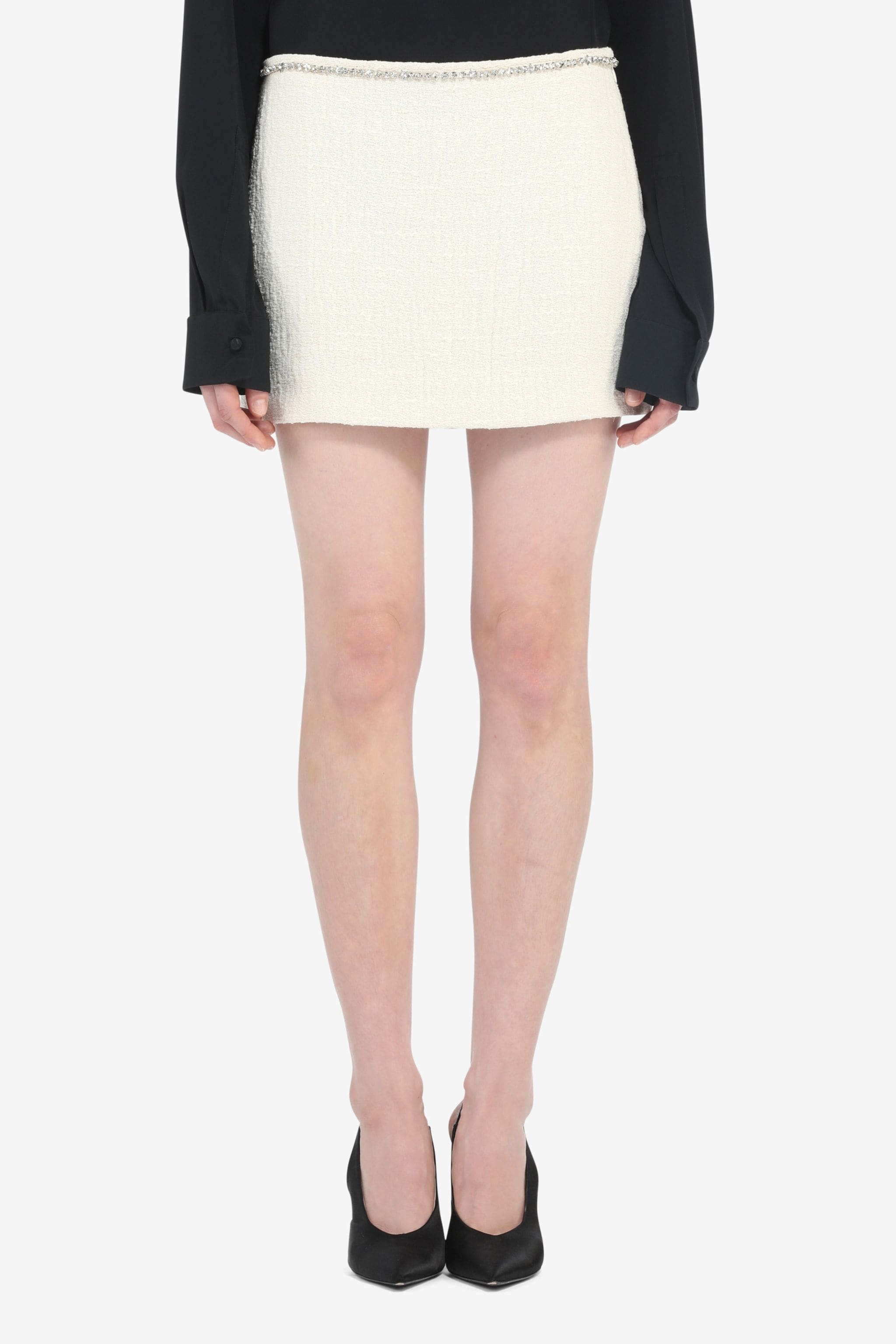 CRYSTAL-EMBELLISHED SKIRT - 1