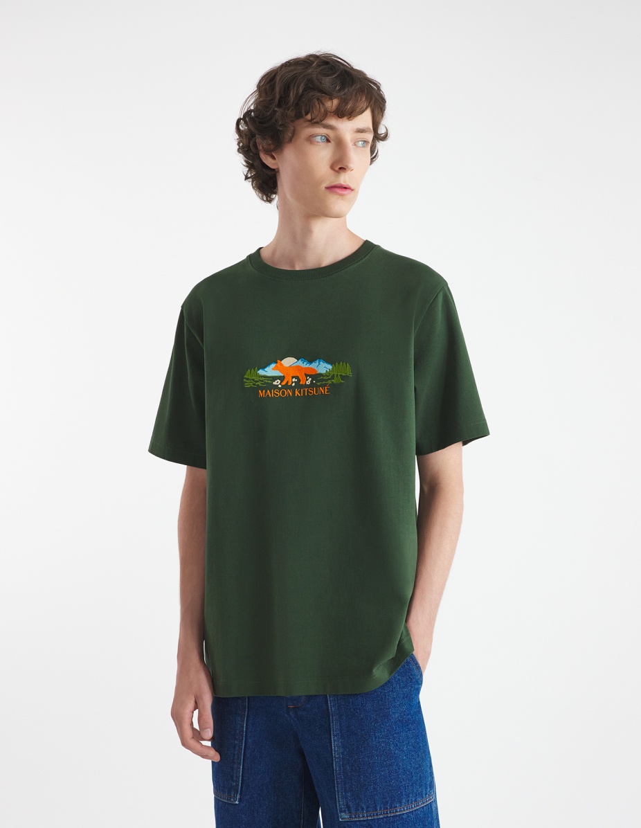 【送料&関税込】Maison KitsunAC Outdoor Profile Fox Comfort Maison Kitsuné OUTDOOR PROFILE FOX COMFORT TEE-SHIRT