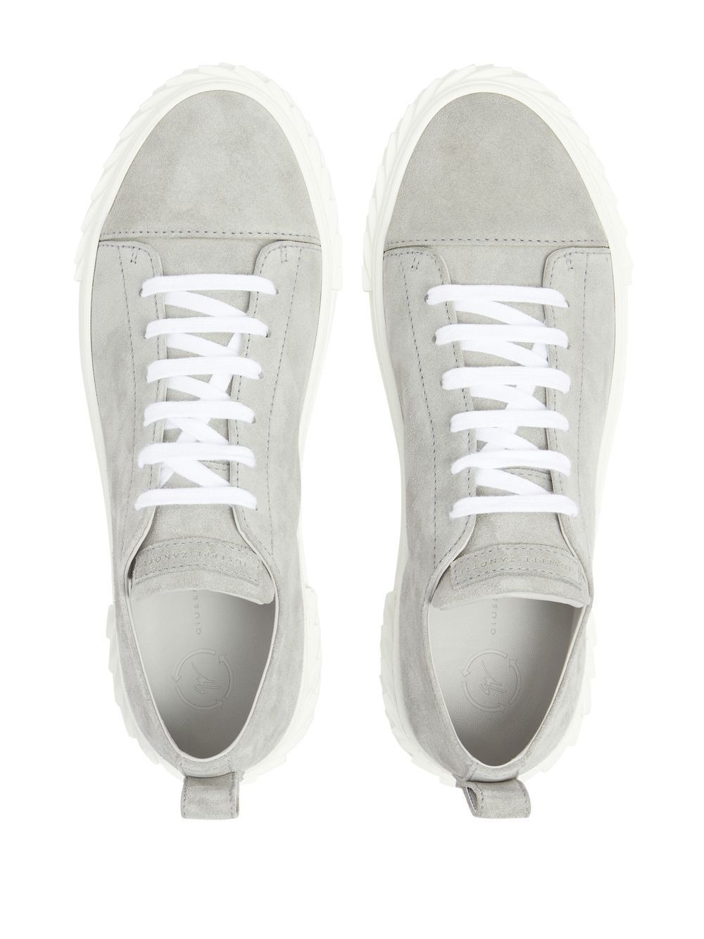 textured-insole suede trainers - 4