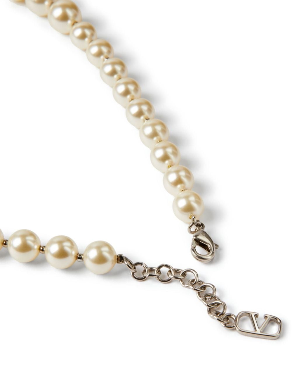 VLogo Signature pearl necklace - 4