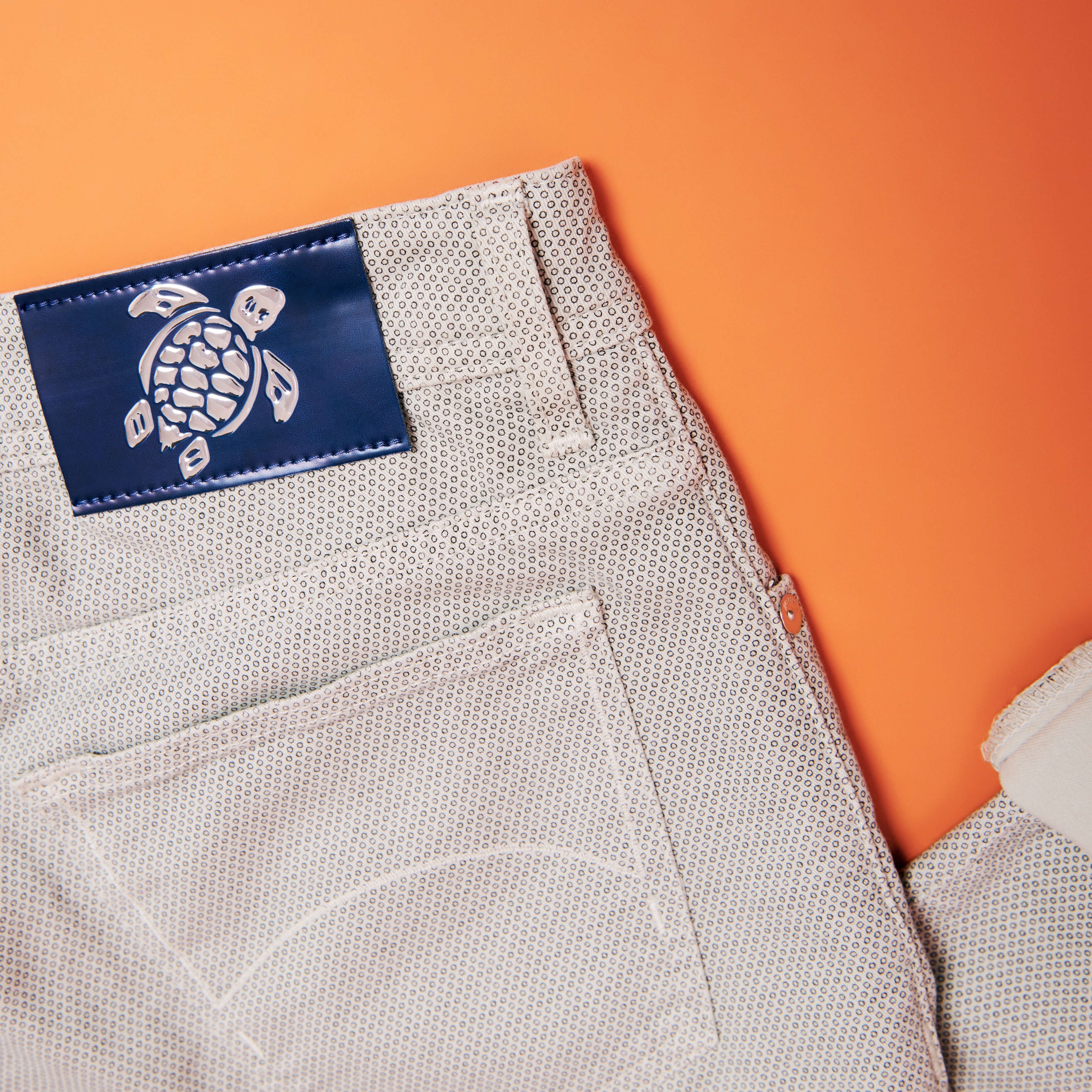 Men 5-Pockets printed Denim Pants Micro Dot - 5