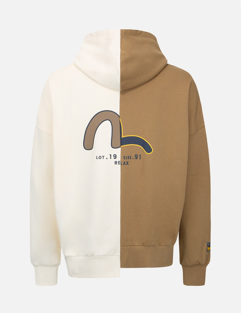 ASYMMETRIC TWO-TONE HOODED SWEATSHIRT 2