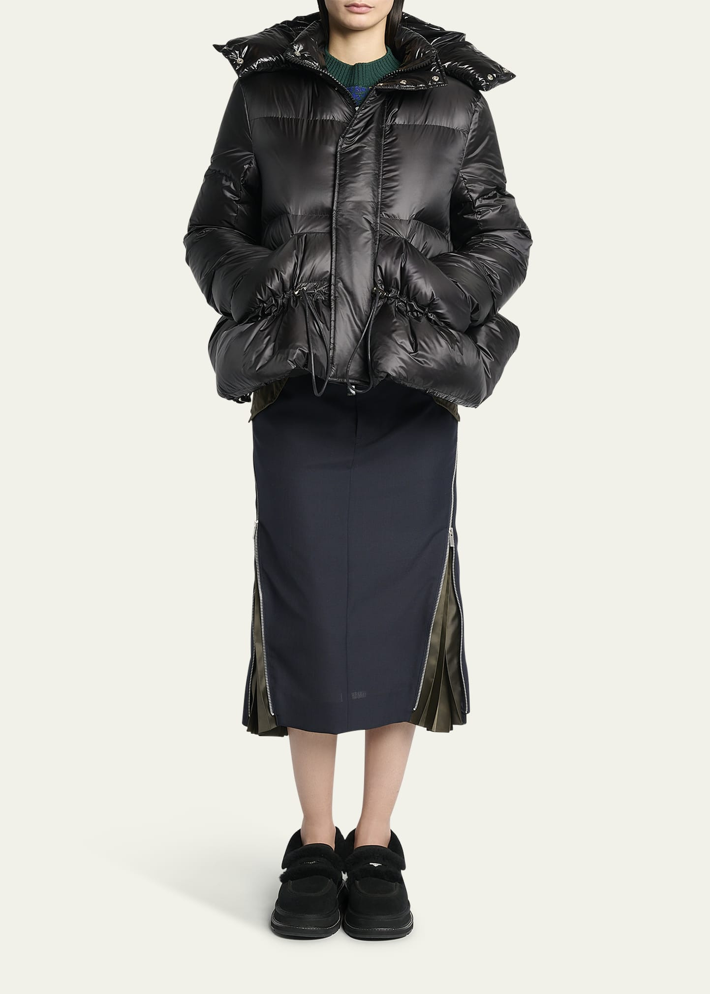 Puffer Jacket With Detachable Hood - 2
