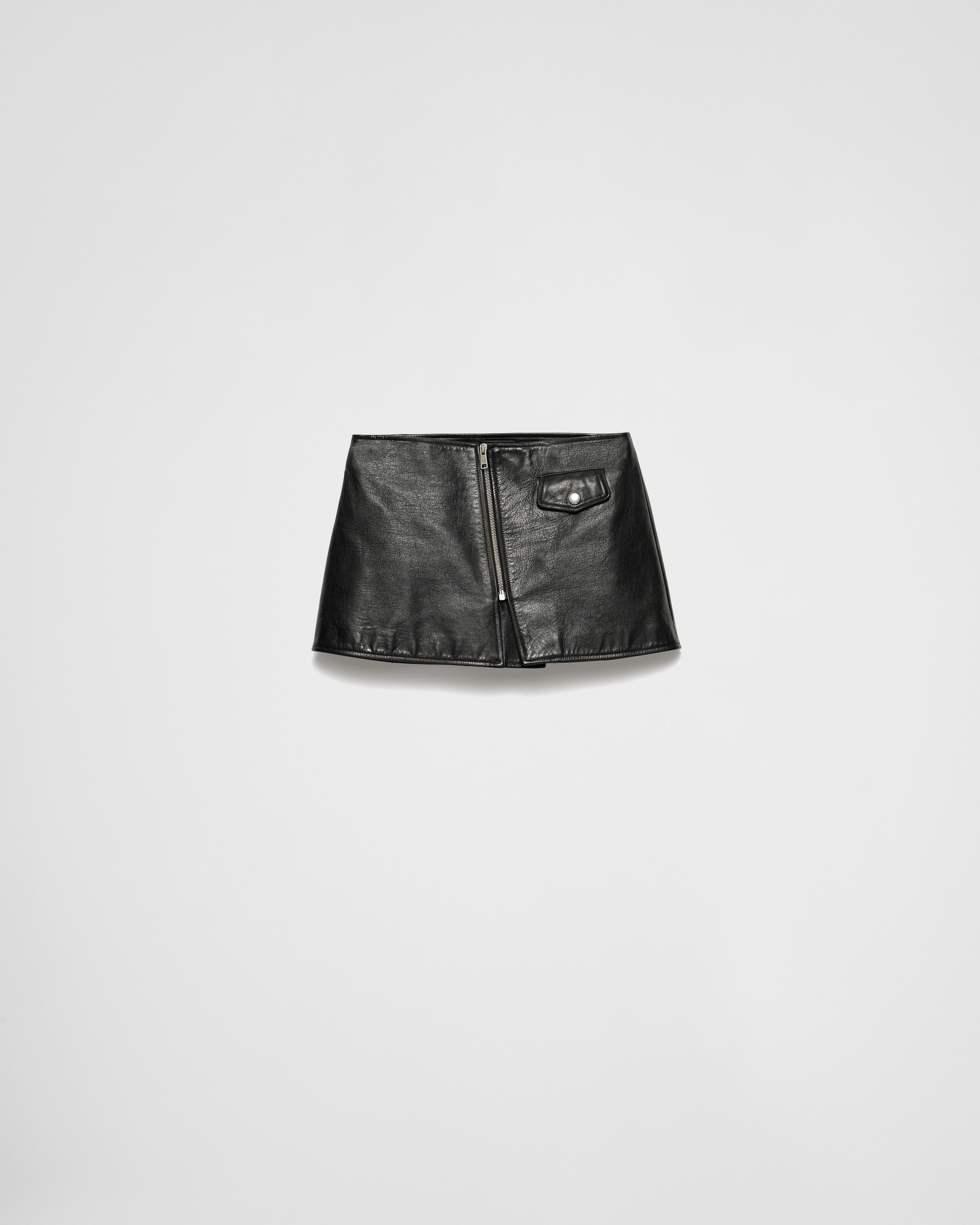 Leather mini skirt - 1