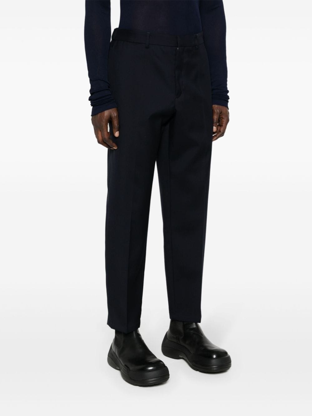tapered-leg cropped trousers - 3