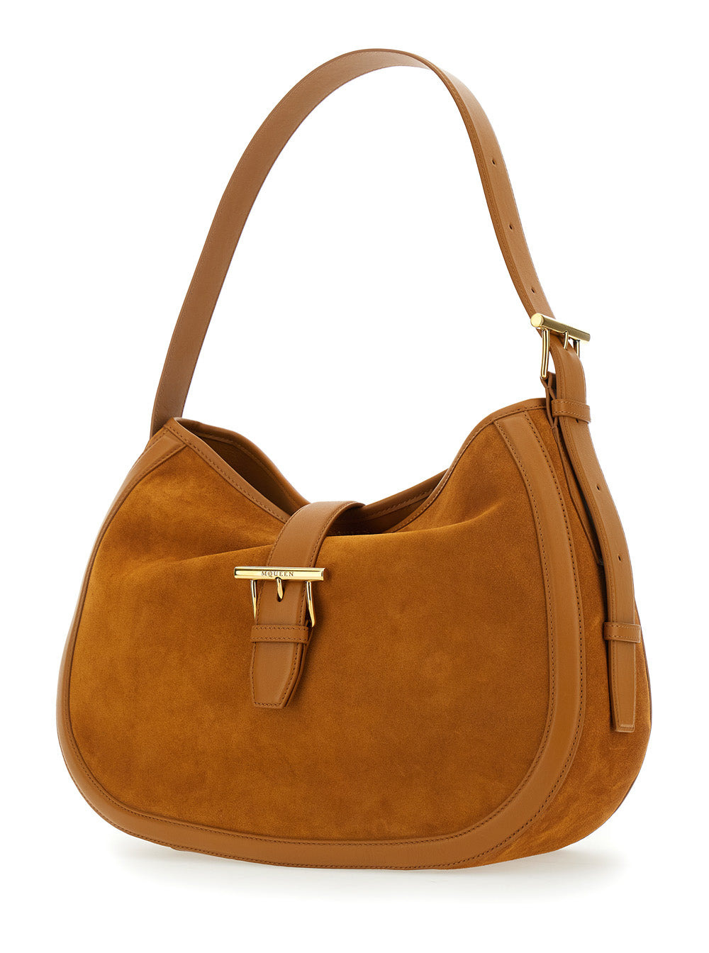 Alexander Mcqueen Women Brown Shoulder Bag With Adjustable Shoulder Strap And T Buckle Closure On Th - 2