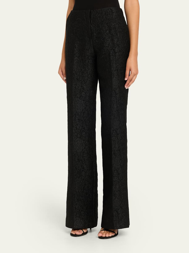 Flute-B Rose Brocade Trousers 4