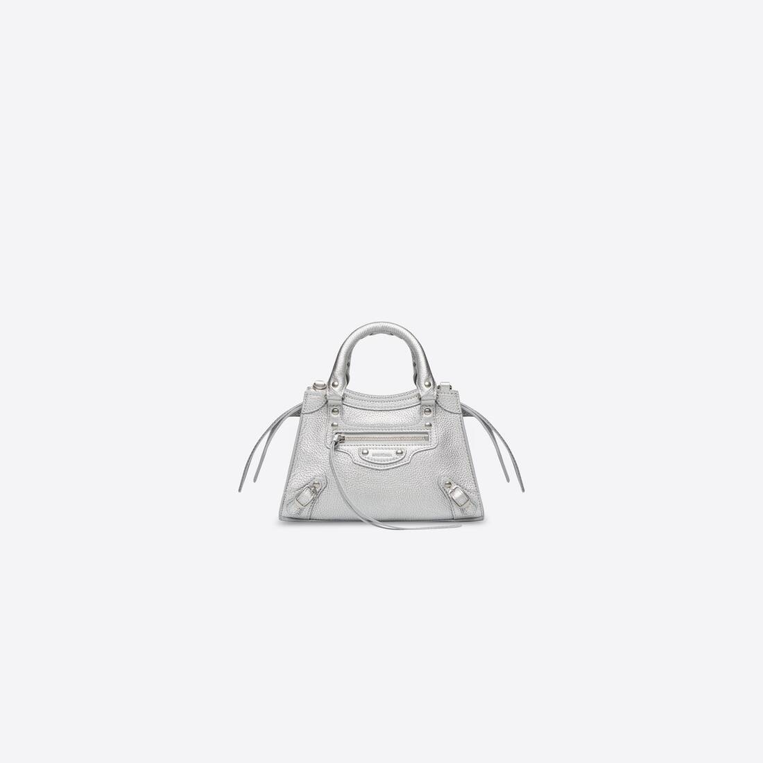 Women's Neo Classic Mini Handbag Metallized in Silver - 1