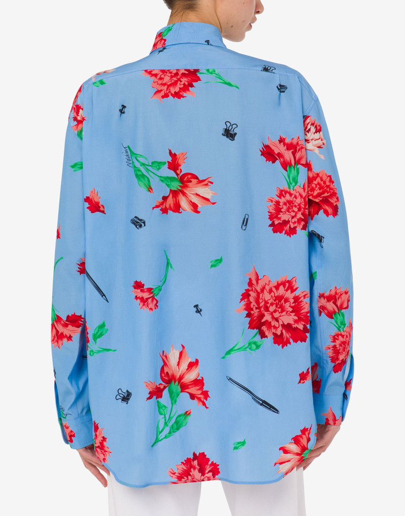 Moschino CANVAS SHIRT ALLOVER CARNATION PRINT outlook