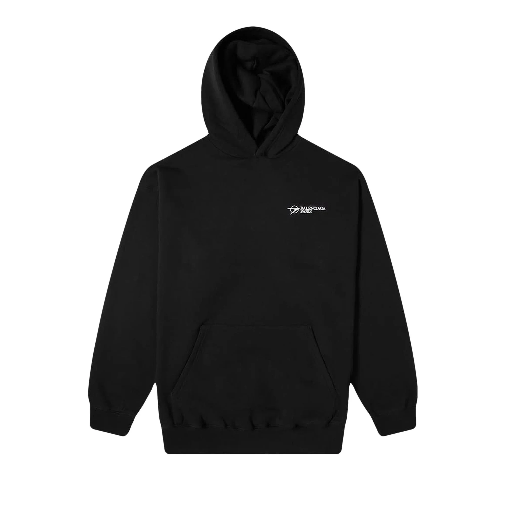 Balenciaga Large Fit Hoodie 'Black' - 1
