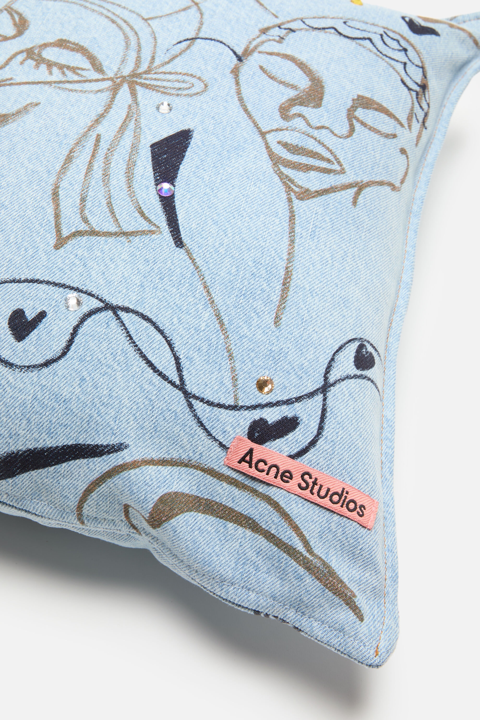 Denim pillow - Light blue - 3