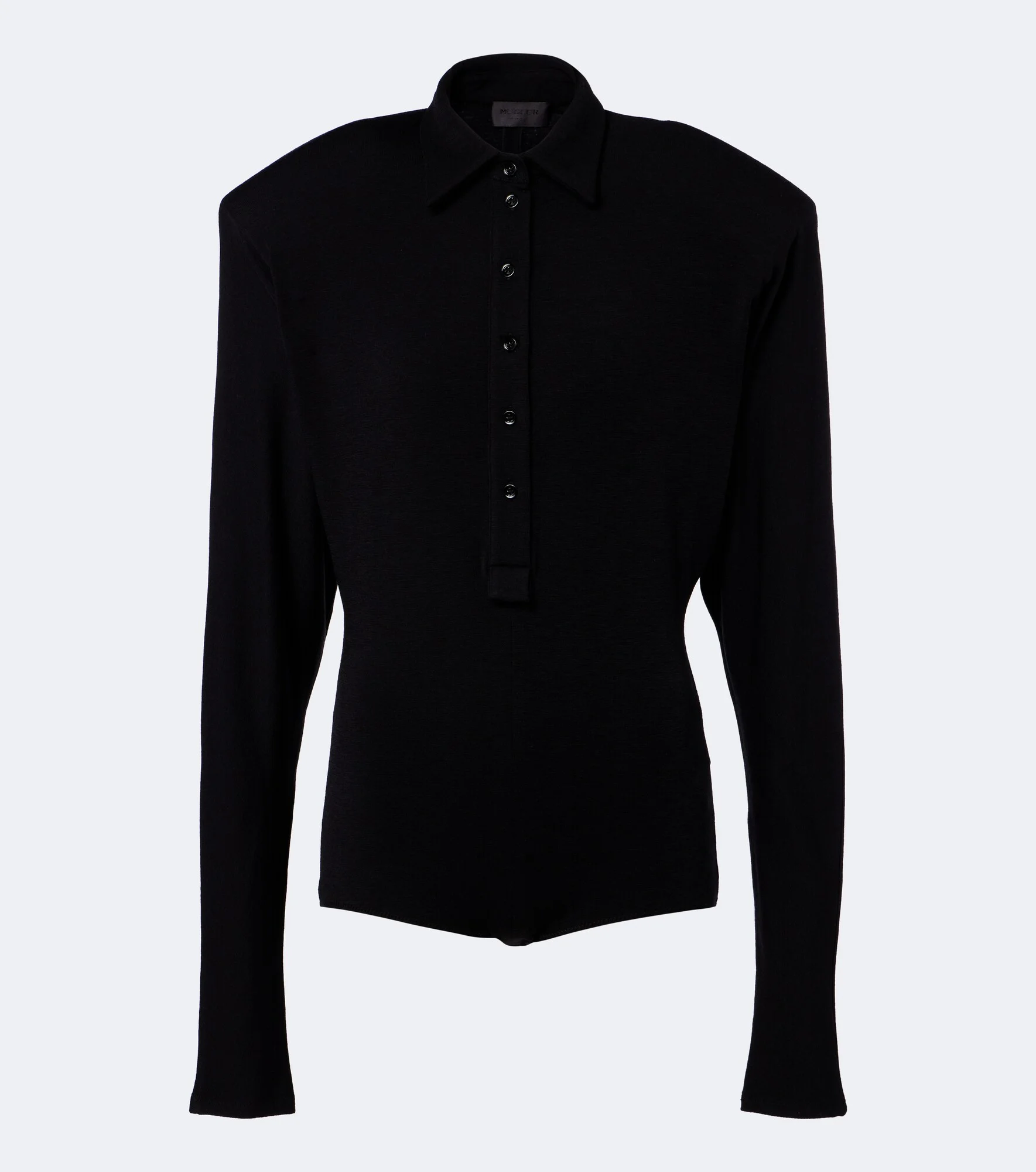 Wool-blend polo sweater - 1