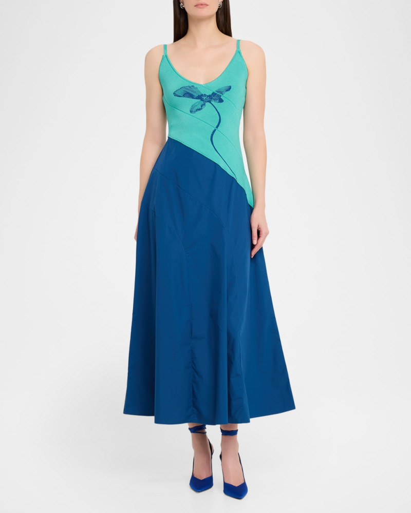 PH5 Barley Mixed-Media Maxi Dress outlook