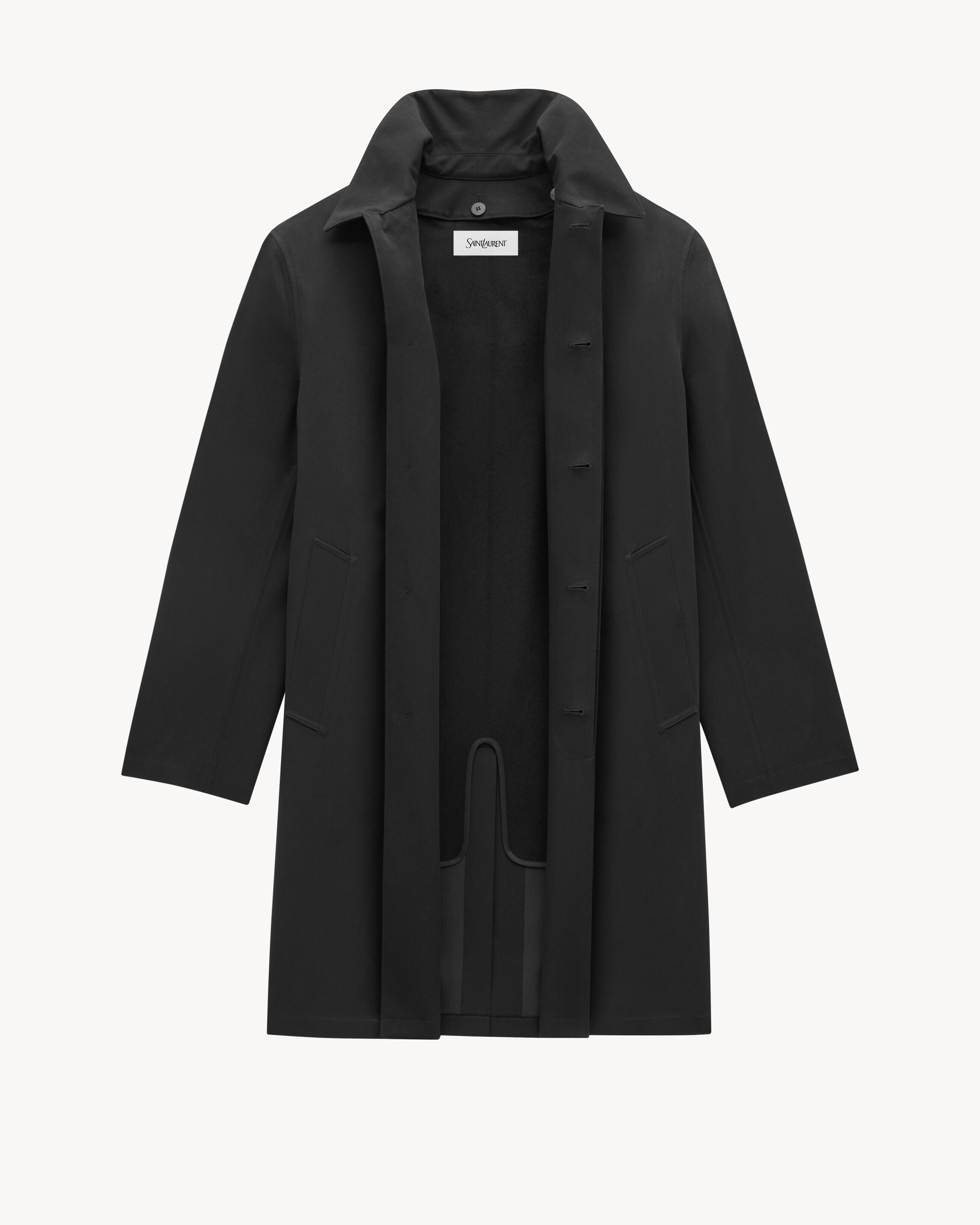 MACKINTOSH COAT IN WATER-REPELLANT CANVAS - 5