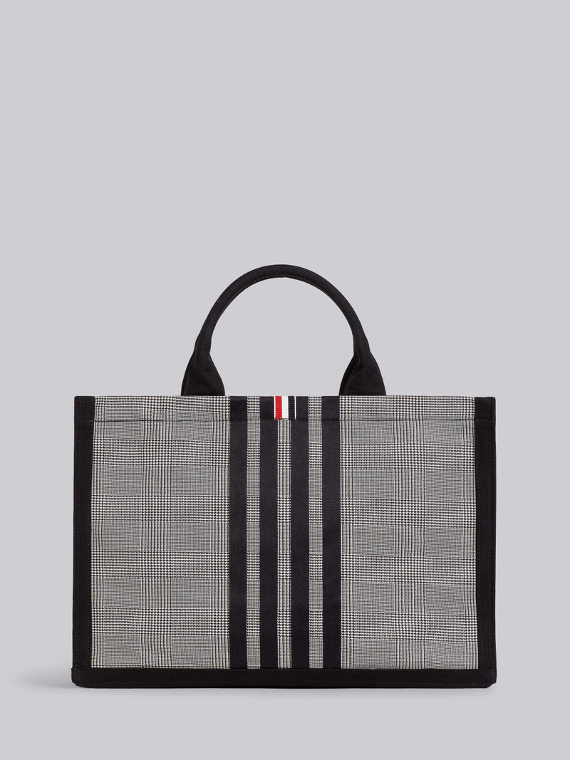 Black and White Wool Prince of Whales Print Tote 4