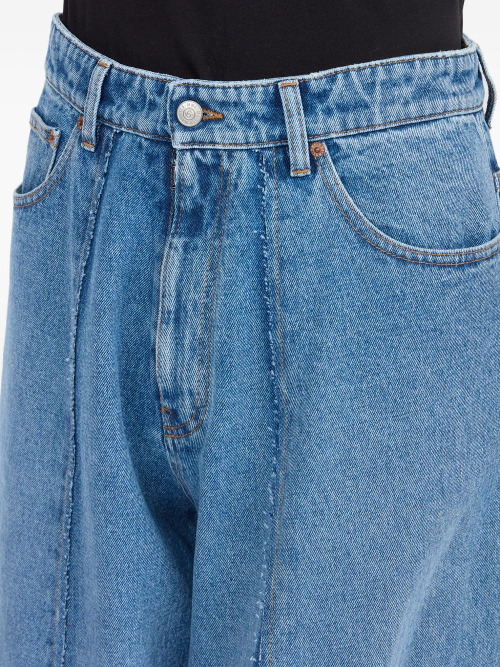frayed-detail jeans - 7