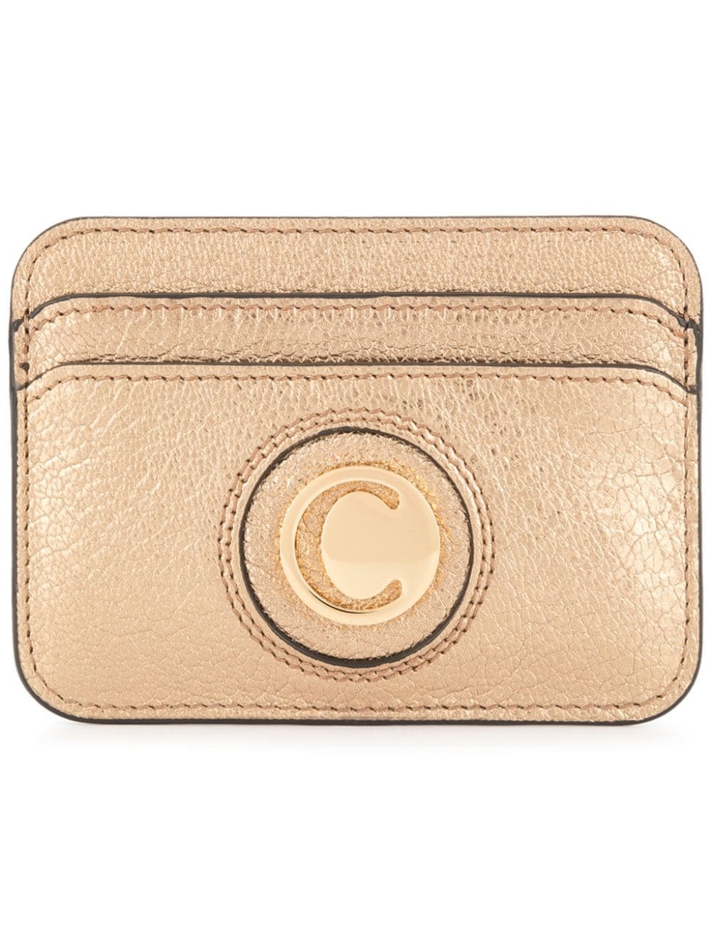 gold logo card holder - 1