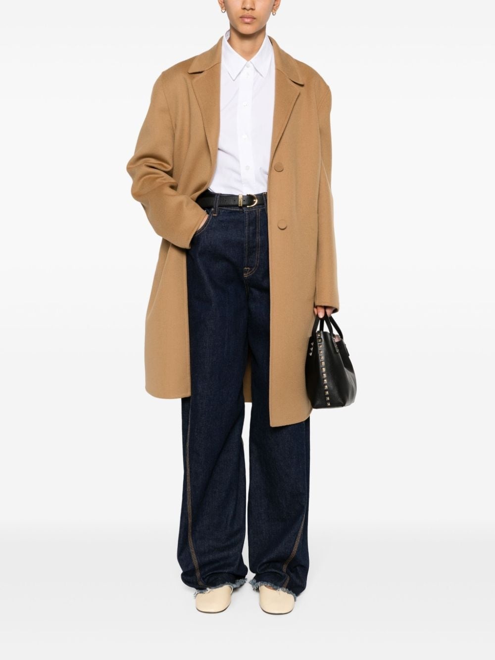VLogo felted coat - 2