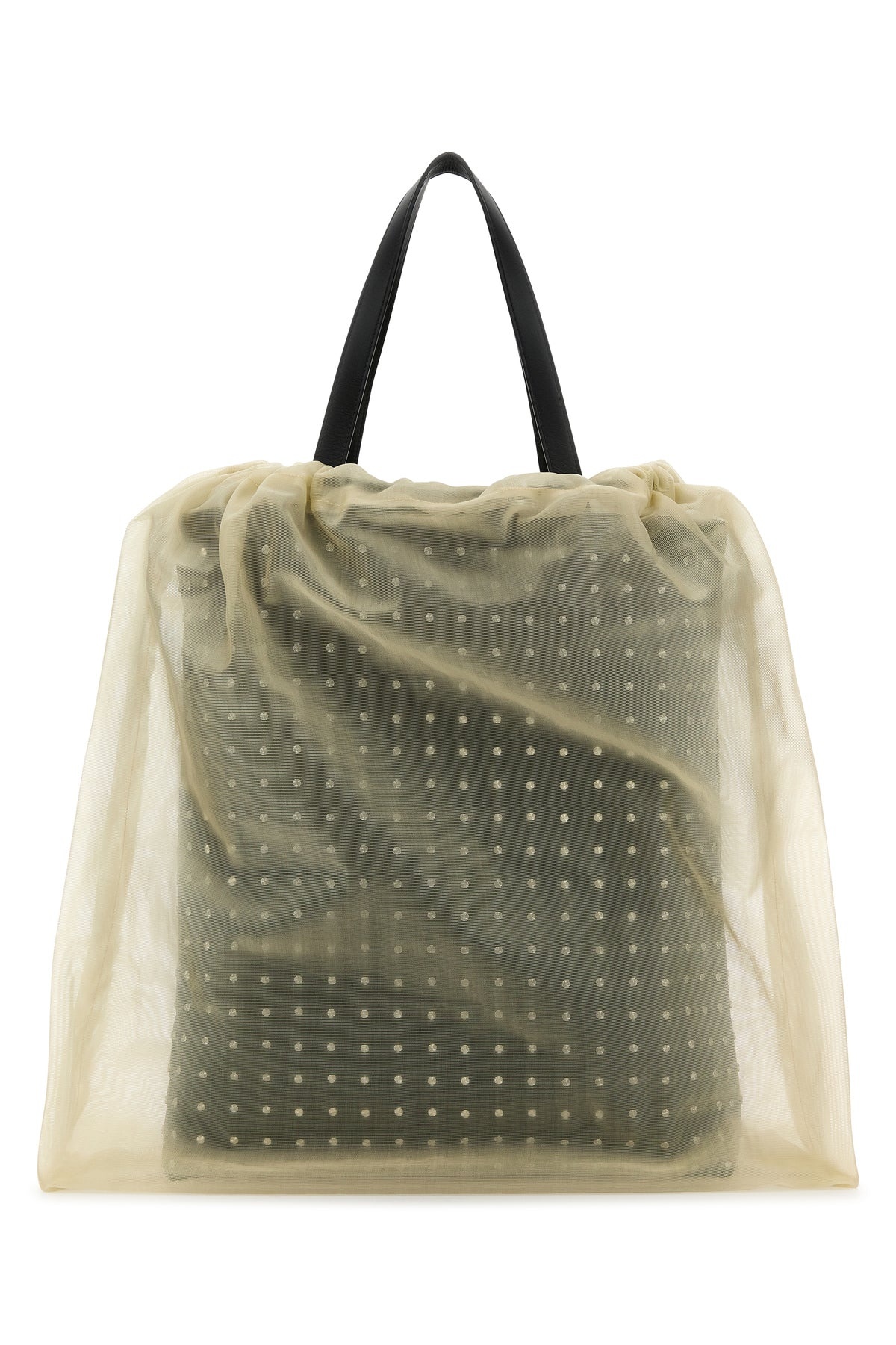 Two-tone leather and tulle Nebula shopping bag - 3