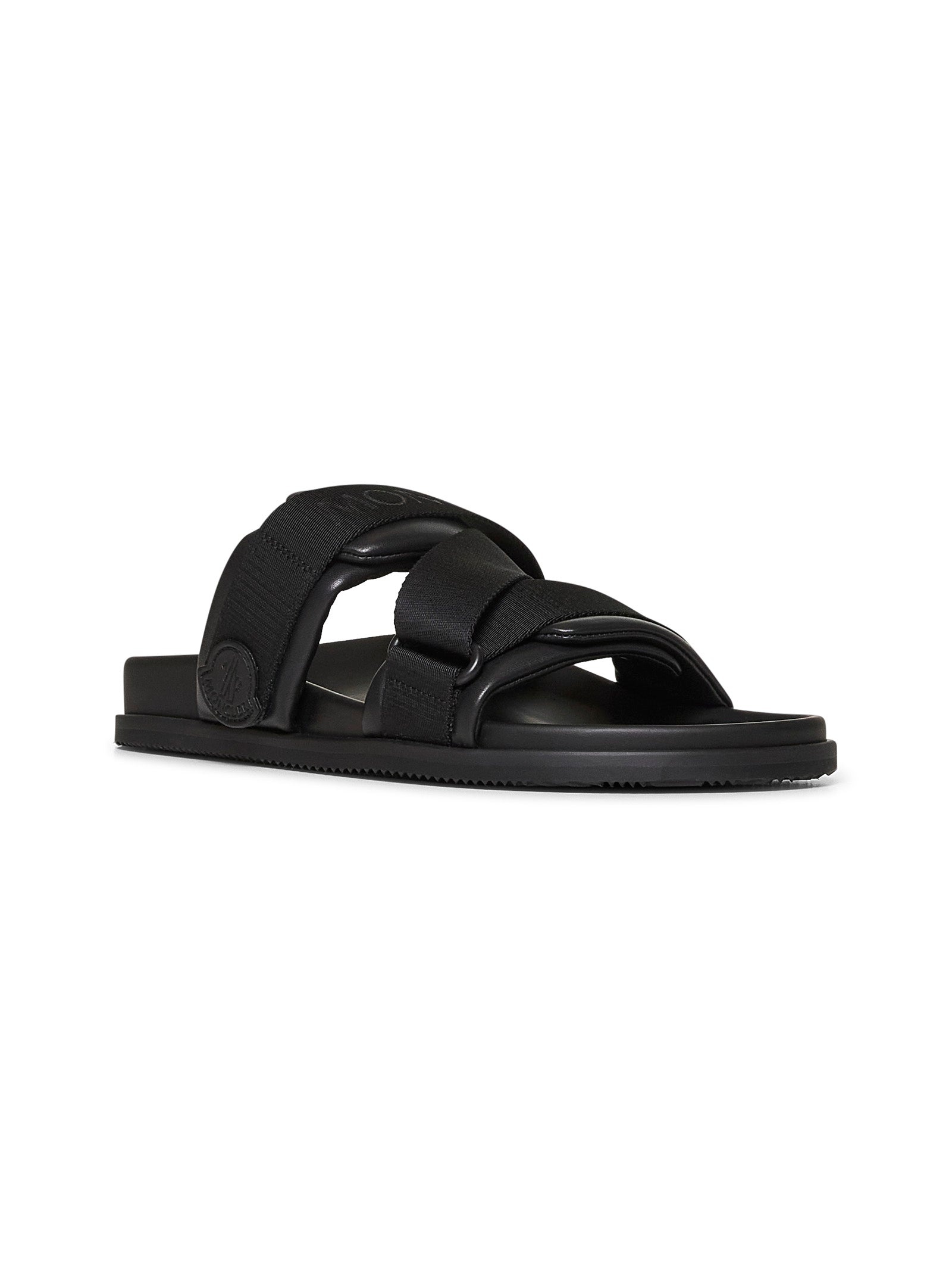 Black nappa leather Mon Summer sliders - 2