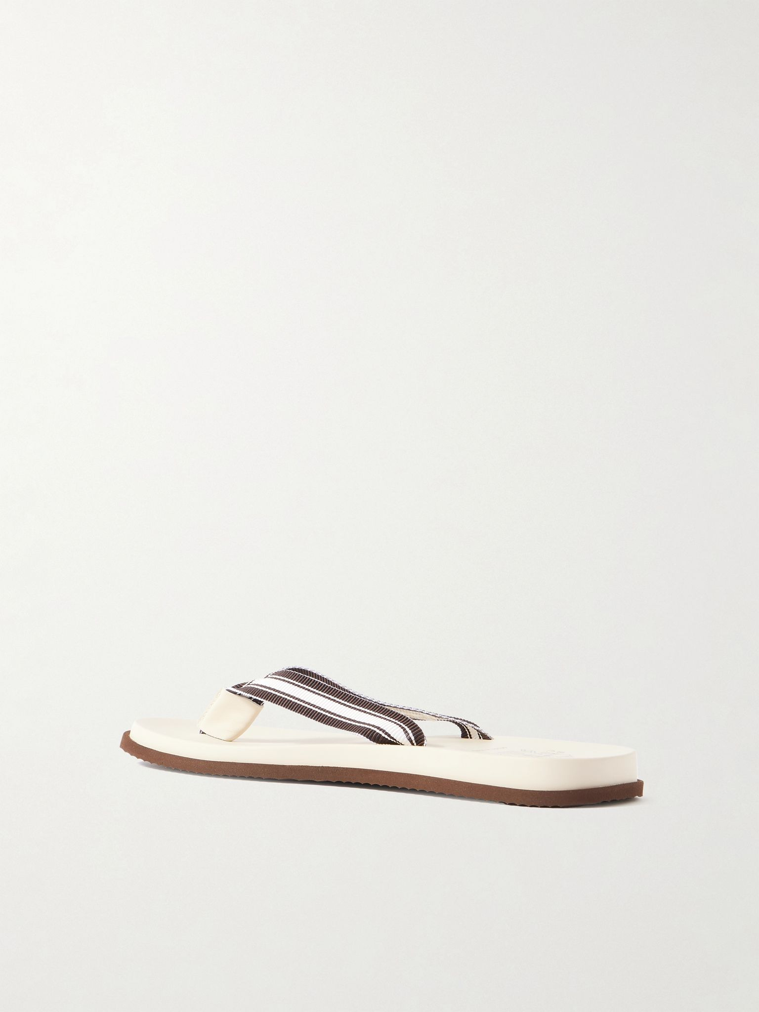 Striped Grosgrain Flip Flops Neutral - 3