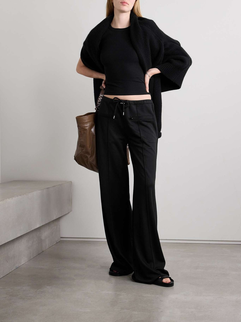 LESET Kelly ribbed cotton-blend jersey T-shirt Black outlook