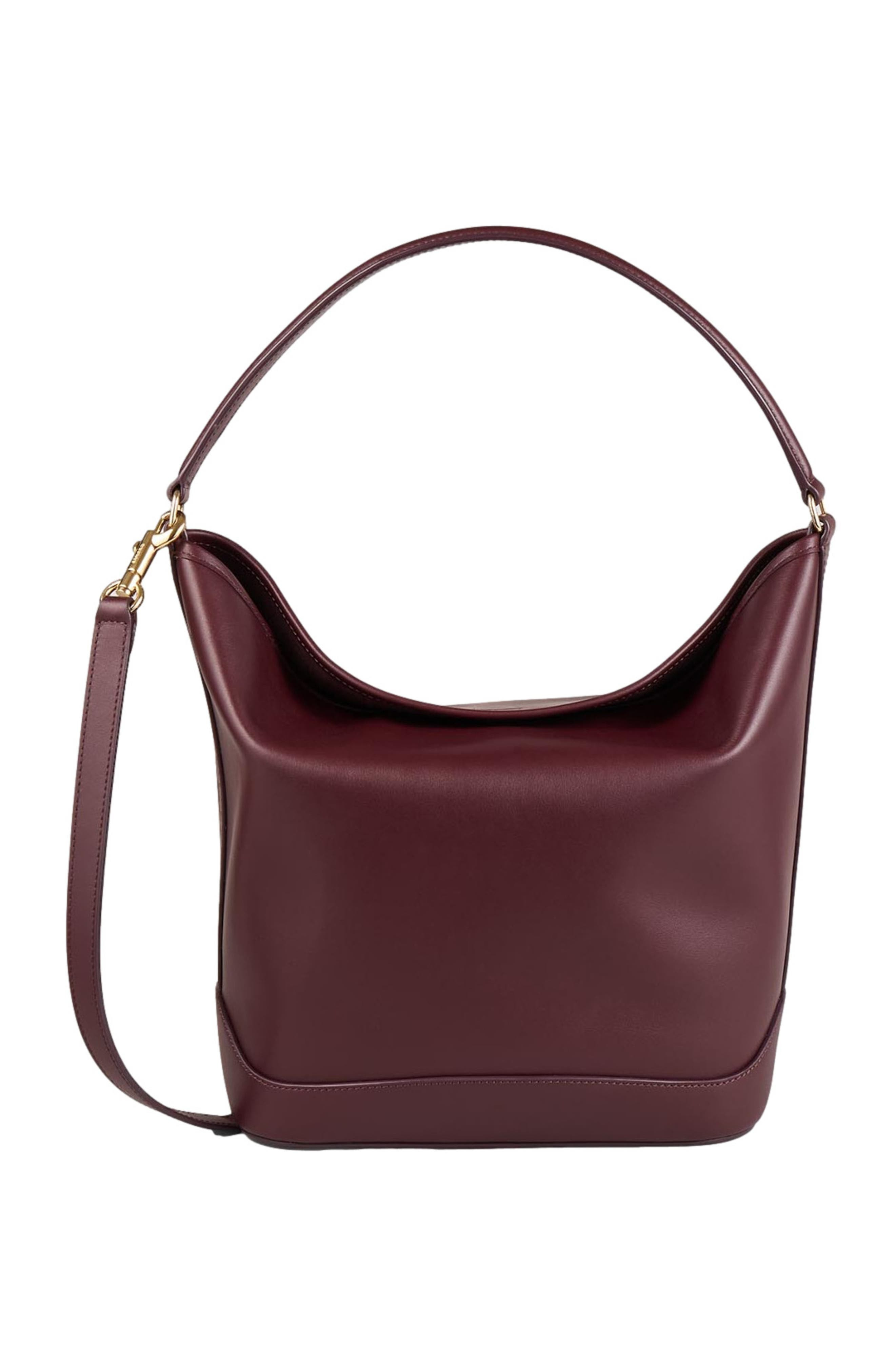 SANDRO Leather bucket bag in Bordeaux at Nordstrom - 3