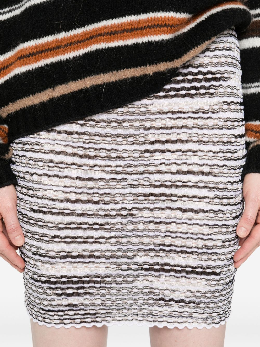 striped ribbed skirt - 5