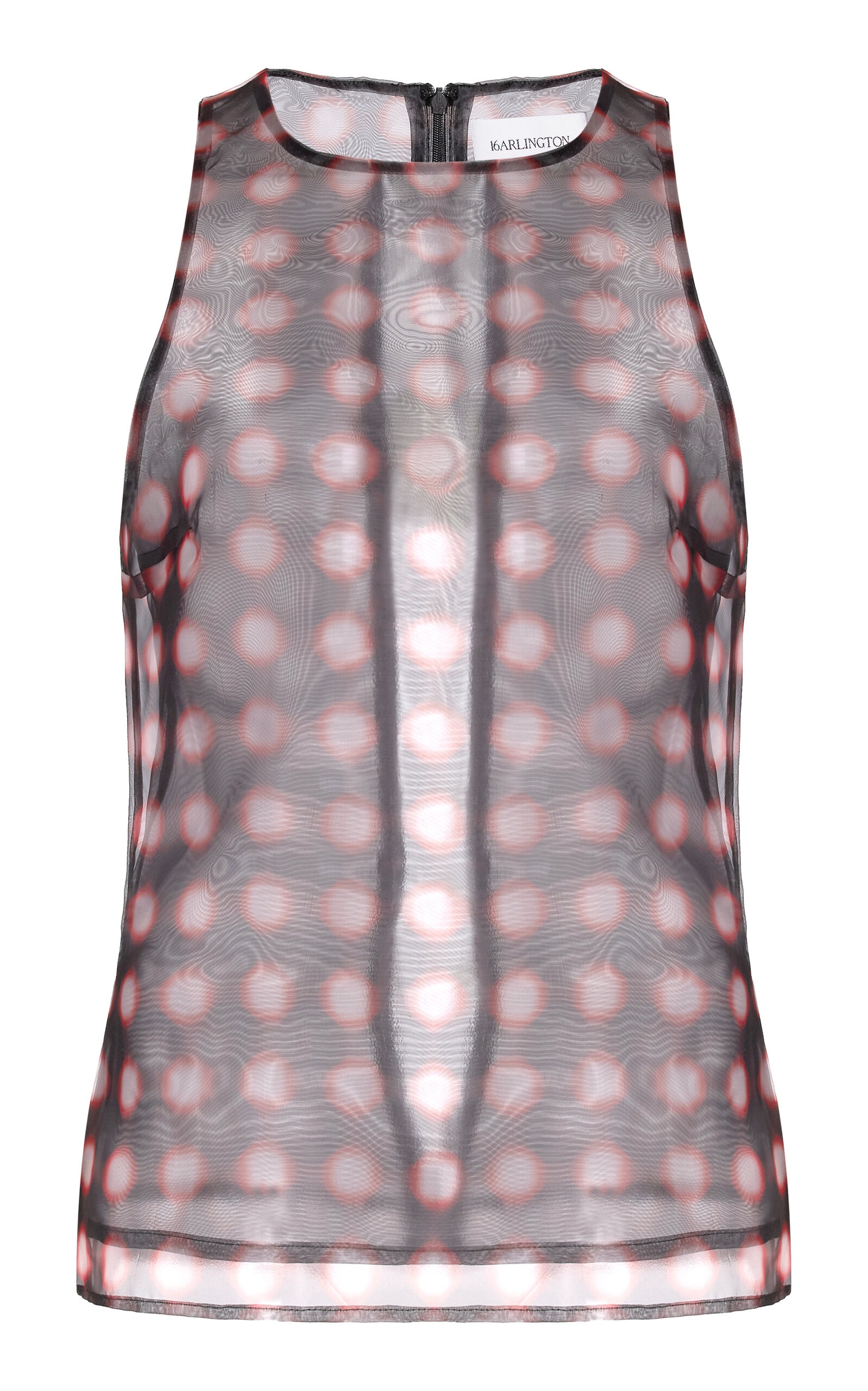 Tari Printed Organza Top red - 1
