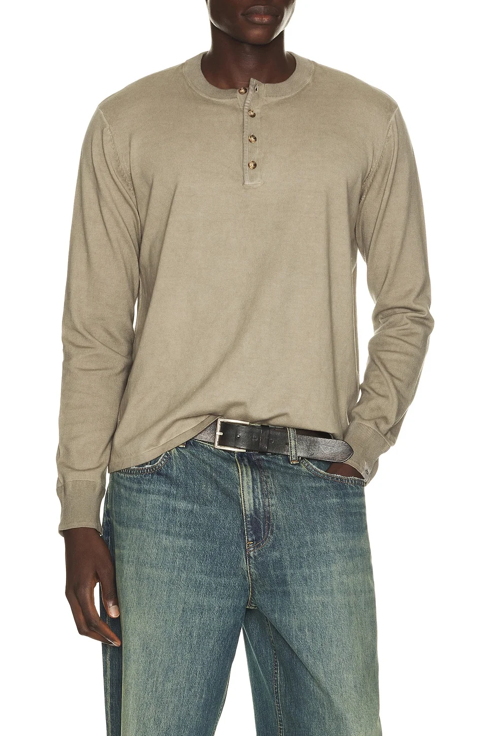 Washed Supima Henley - 1