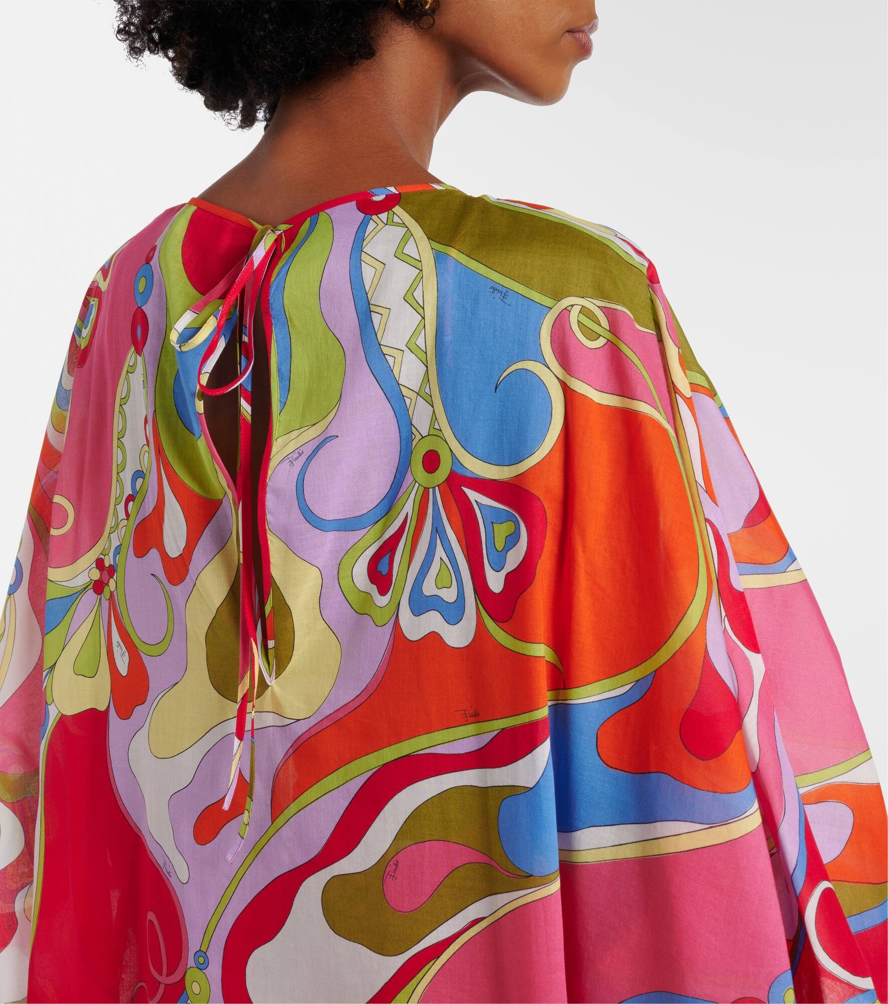 Orchidee cotton muslin kaftan - 5