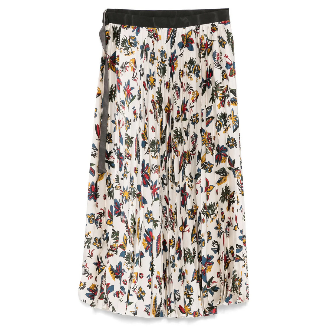 Car Race Tropical Print Skirt - 1