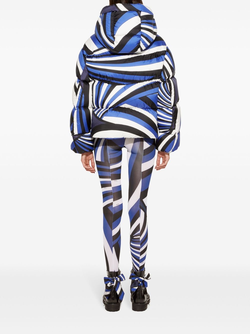 Iride-print puffer jacket - 4