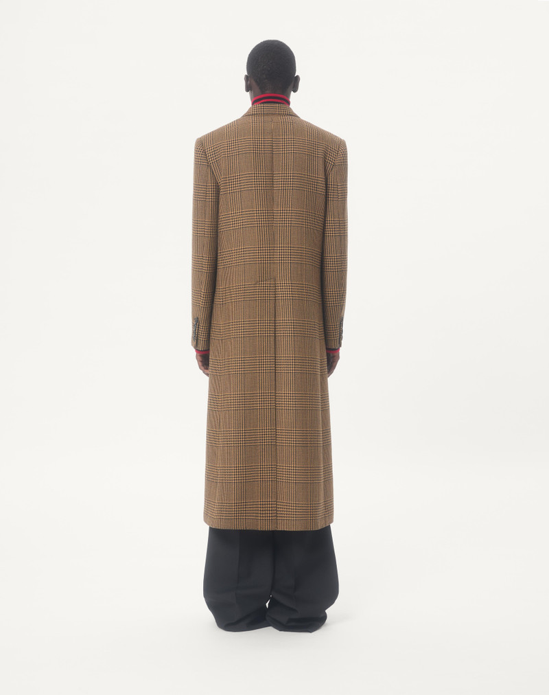 VALENTINO DOUBLE-BREASTED WOOL COAT WITH GLEN PLAID PATTERN 6