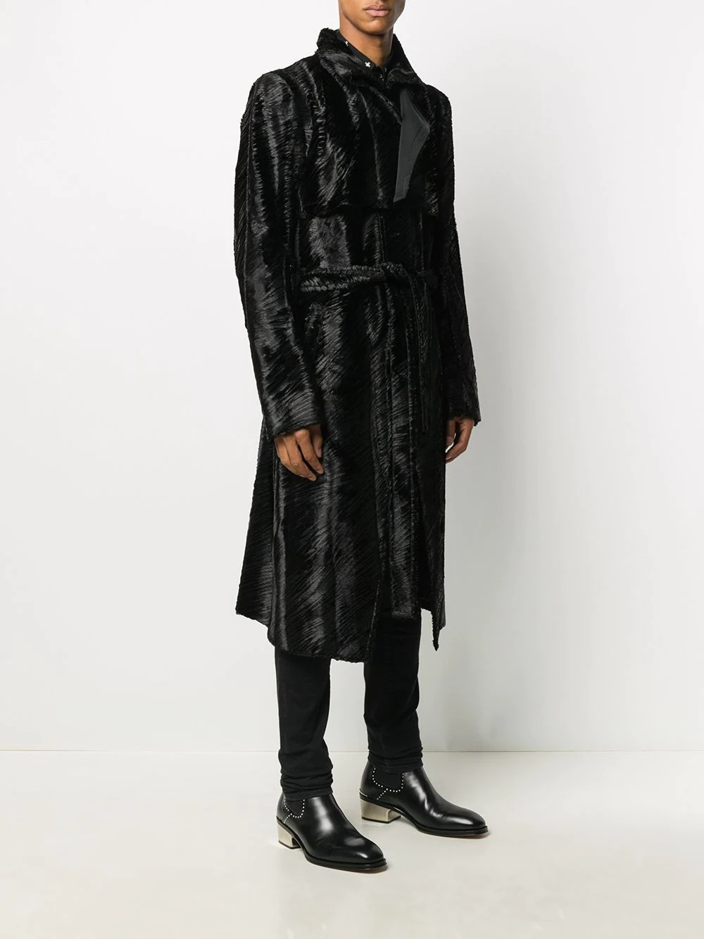 single-breasted midi coat - 3