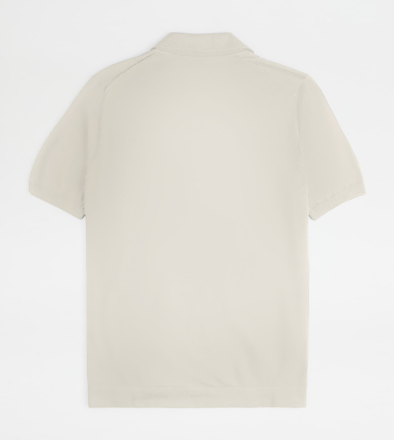 Tod's POLO SHIRT IN WOOL KNIT - GREY outlook