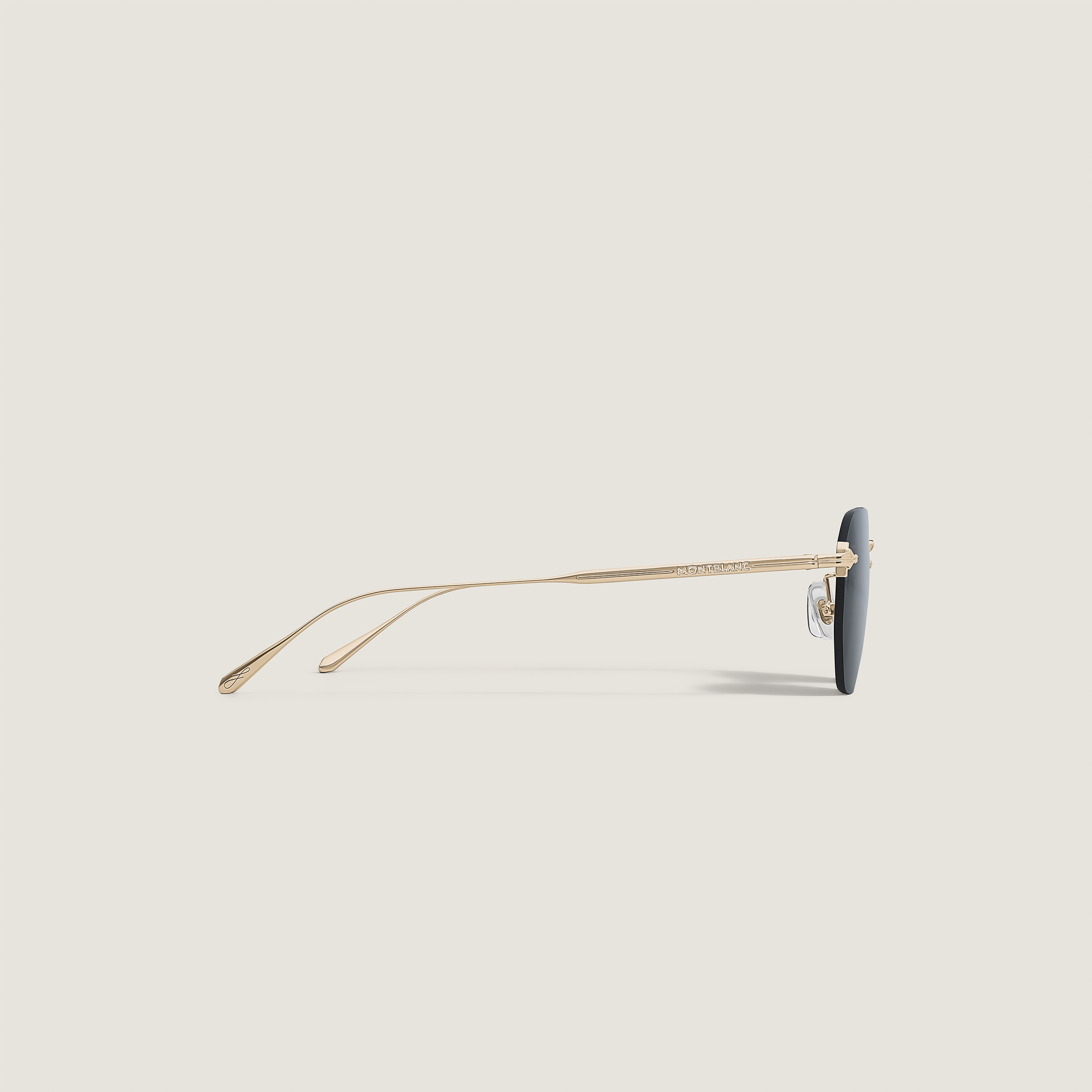 Round Sunglasses with Gold Coloured Metal Frame - 2