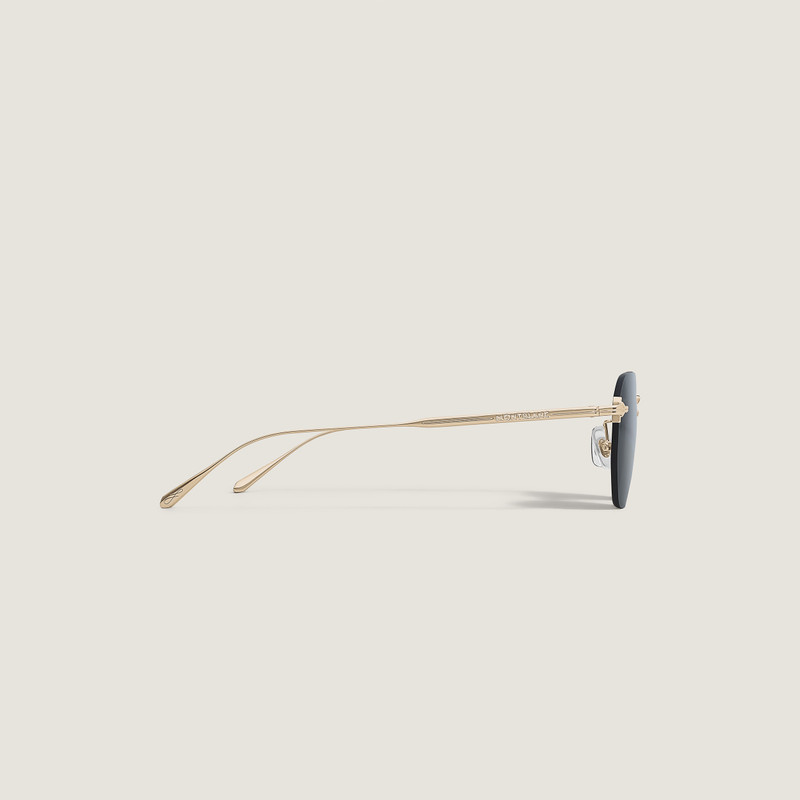 Montblanc Round Sunglasses with Gold Coloured Metal Frame outlook