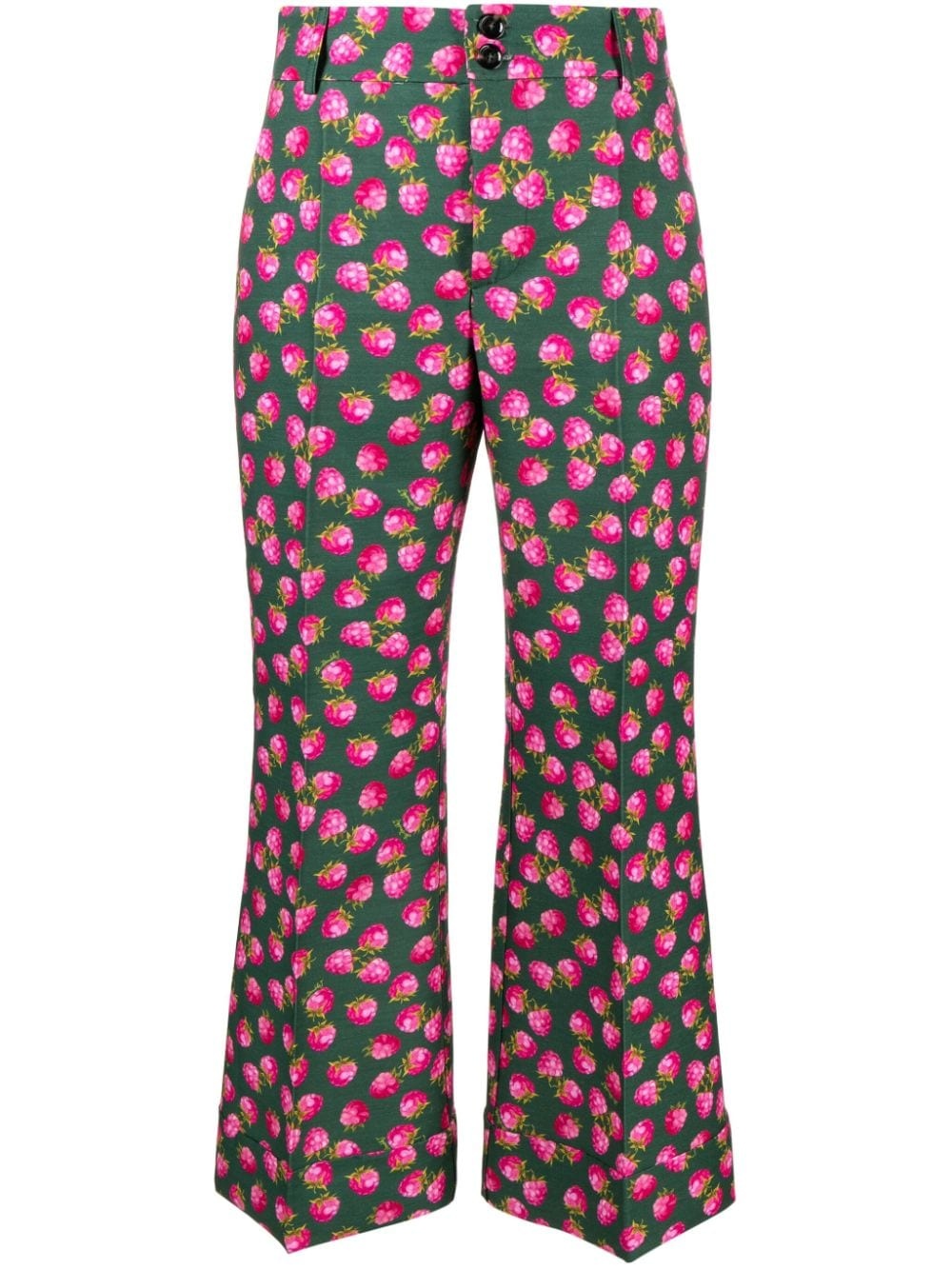 Hendrix fruit-print cropped trousers - 1