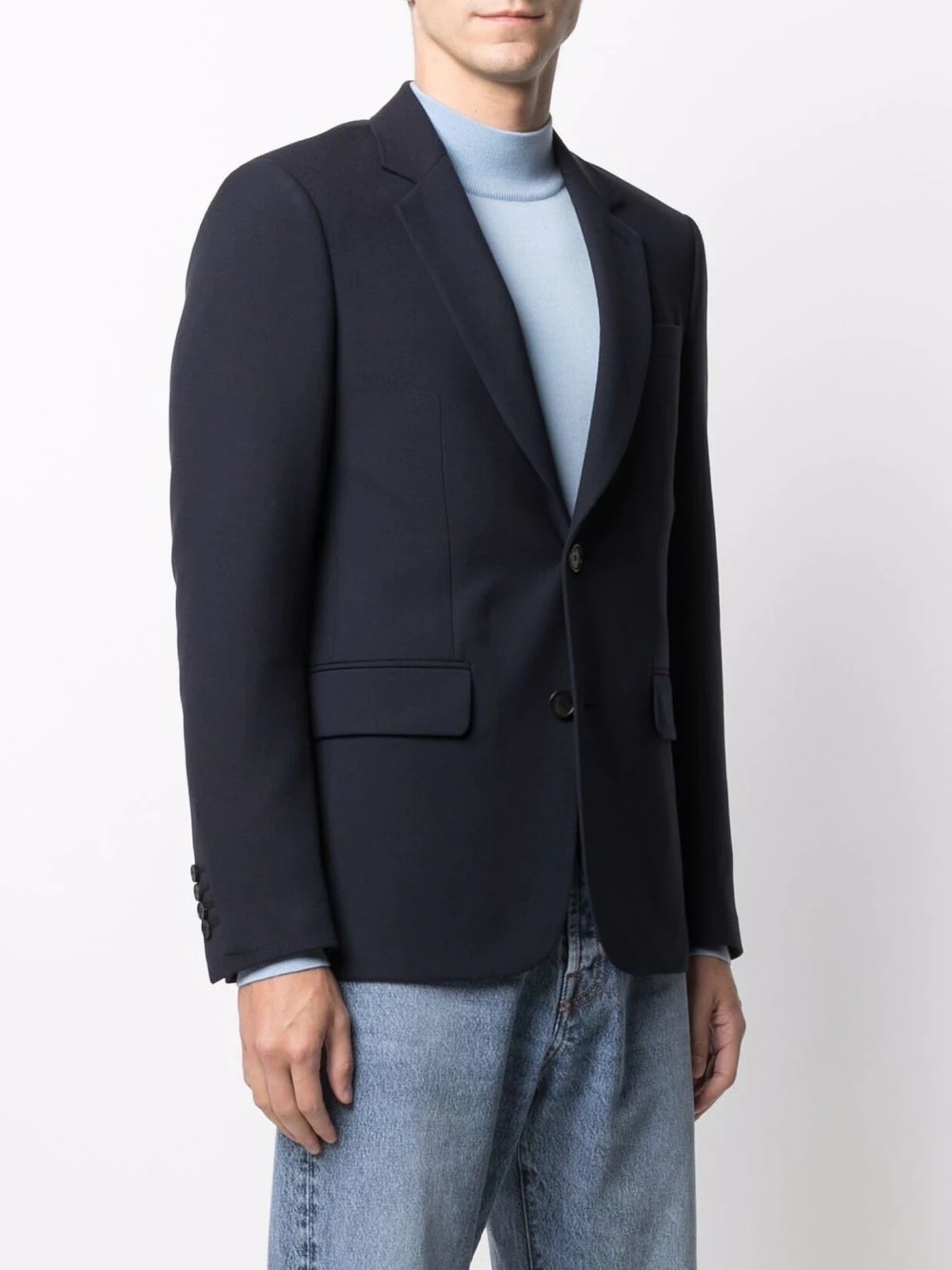 single-breasted fitted blazer - 3