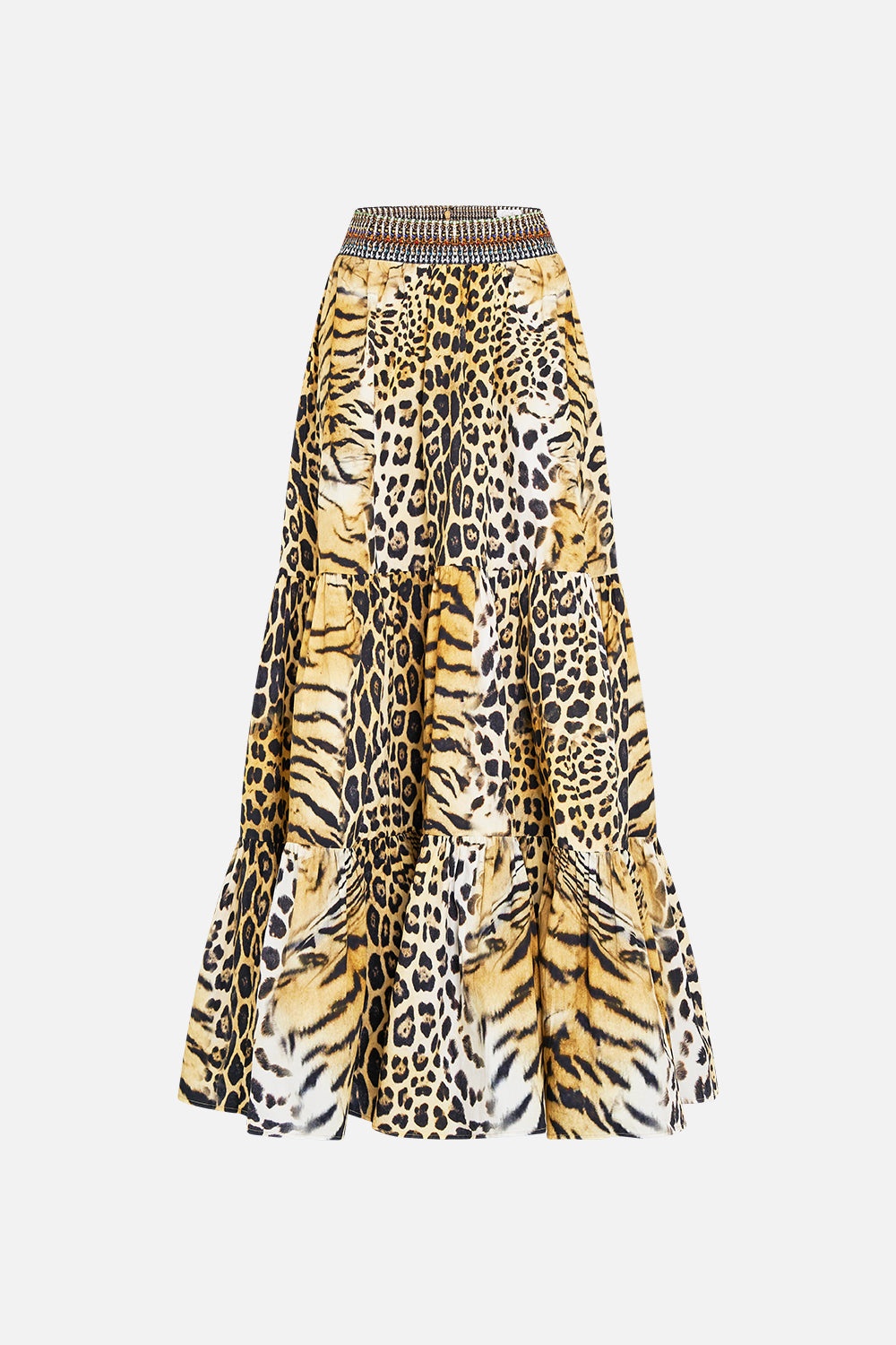 HIGH WAISTED TIERED SKIRT - 1